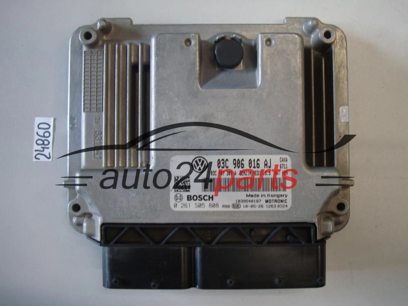 KOMPUTER STEROWNIK SILNIKA VW VOLKSWAGEN GOLF 1.4 TSI 03C 906 016 AJ, 03C906016AJ, 03C 907 309 A, 03C907309A, BOSCH 0 261 S05 808, 0261S05808, BENZIN MED17.5.5, 1039S37672
