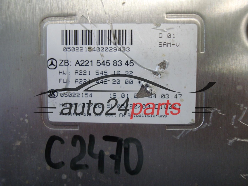 SKRZYNKA BEZPIECZNIKOW MODUL MERCEDES W221 A221 540 22 50, A2215402250, A221 545 00 01, A2215450001