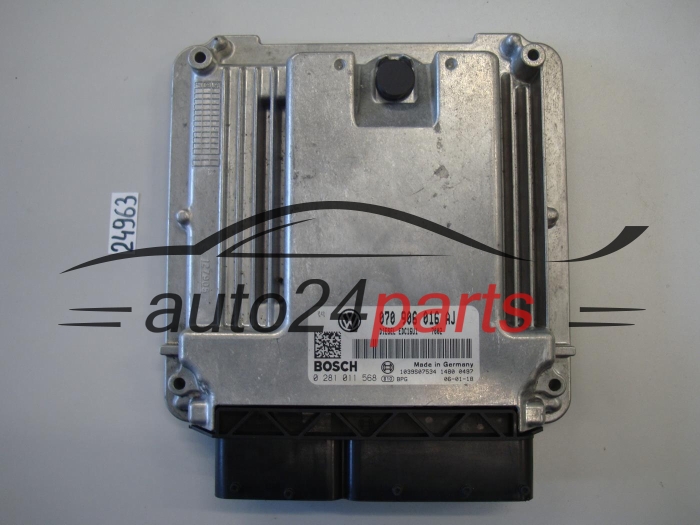 KOMPUTER STEROWNIK SILNIKA VW VOLKSWAGEN T5 2.5 TDI 070906016AJ, 070 906 016 AJ, BOSCH 0281011568, 0 281 011 568, DIESEL EDC16U1 7002 1039S07534
