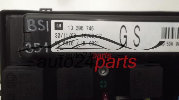 BSI OPEL ASTRA H ZAFIRA B 13 206 746, 13206746 GS, 5DK008668-52