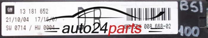 BSI OPEL ASTRA H GM 13 181 652 DR, 13181652 DR, HELLA 5DK 008 668-02, 5DK00866802