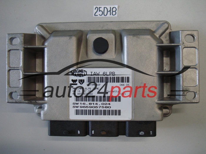 KOMPUTER STEROWNIK SILNIKA PEUGEOT Magneti Marelli IAW 6LPB, IAW6LPB, HW 16.707.054, 16707054, 9657870480, SW 16.814.024, 16814024, 9659057580