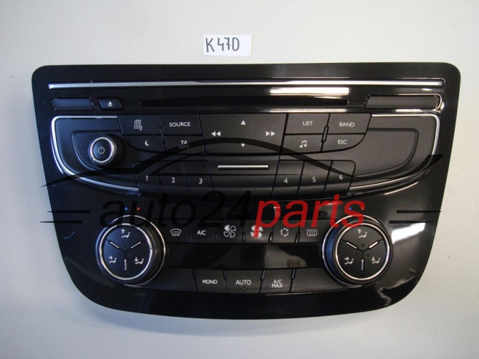 PANEL STEROWANIA RADIEM CD KLIMATRONIKIEM W2 FMUX RFTA 2Z / RNEG CEM0 PEUGEOT 508 96656643XZ / 96656643XZ-01