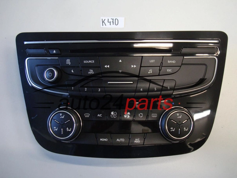 Panel sterowania radiem i klimatyzacją Peugeot 508 50896656643XZ 96656643XZ-01