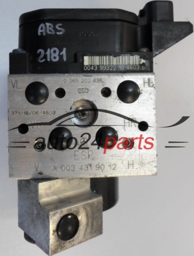 MERCEDES BOSCH 0 265 202 436, 0265202436, A 003 431 90 12, A0034319012