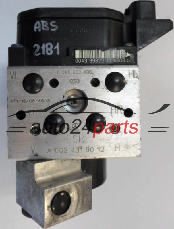 MERCEDES BOSCH 0 265 202 436, 0265202436, A 003 431 90 12, A0034319012