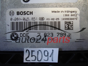 KOMPUTER STEROWNIK SILNIKA BMW X5 E70 3.0 DIESEL BOSCH 0281015851, 0 281 015 851, DDE 7823799 -01, 7 823 799 -01
