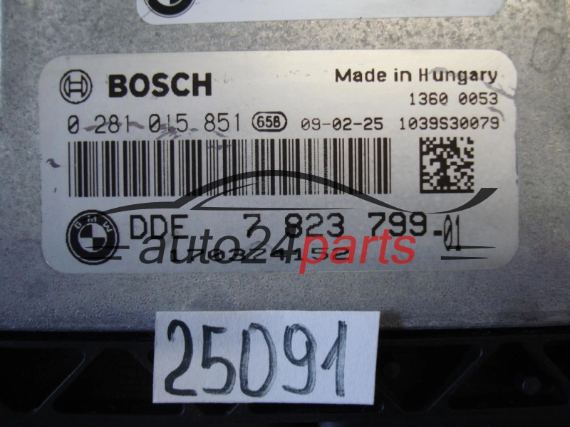 KOMPUTER STEROWNIK SILNIKA BMW X5 E70 3.0 DIESEL BOSCH 0281015851, 0 281 015 851, DDE 7823799 -01, 7 823 799 -01