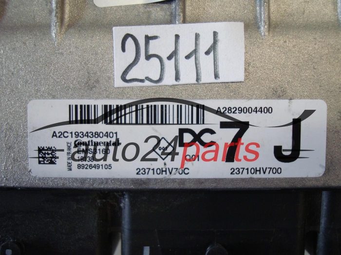 Centralina do motore NISSAN QASHQAI 23710HV700 A2C1934380401