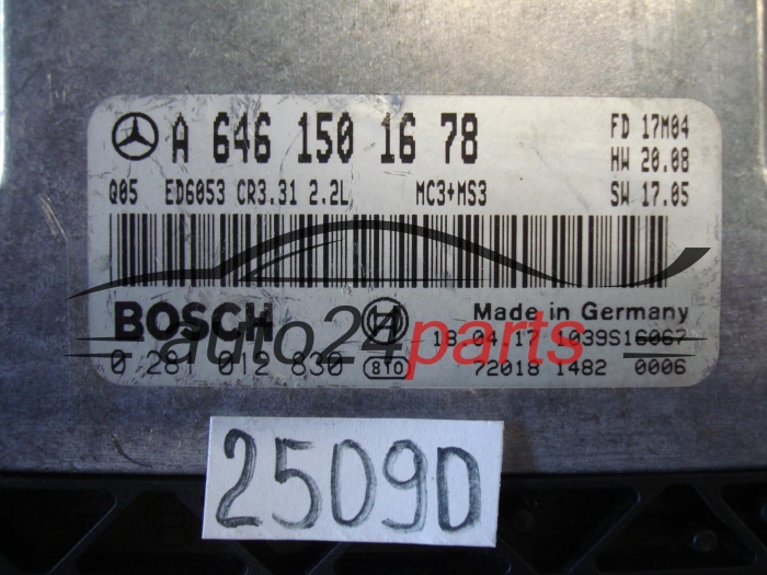 MERCEDES BENZ BOSCH 0 281 012 830, 0281012830, A6461501678, CR3.31