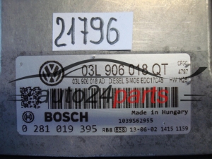 VOLKSWAGEN SIROCCO 2.0 TDI BOSCH 0 281 019 395, 0281019395, 03L906018QT , EDC17C46