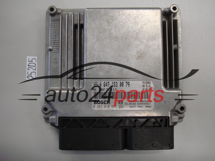 KOMPUTER STEROWNIK SILNIKA MERCEDES W211 E270 2.7 CDI BOSCH 0 281 010 835, 0281010835, A 647 153 00 79, A6471530079, 6471530079