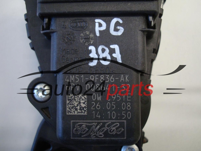 POTENCJOMETR PEDAL GAZU FORD FOCUS 4M51-9F836-AK, 4M519F836AK, 6PV 008641-32, 6PV00864132