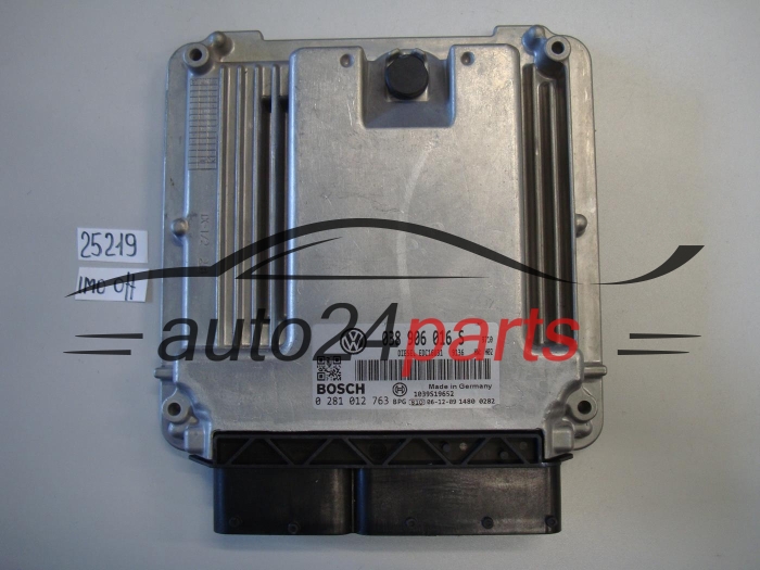 KOMPUTER STEROWNIK SILNIKA VW VOLKSWAGEN T5 1.9 TDI 038906016S, 038 906 016 S, BOSCH 0281012763, 0 281 012 763, DIESEL EDC16U31