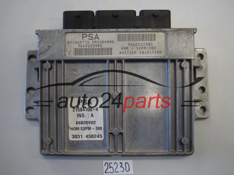 KOMPUTER STEROWNIK SILNIKA CITROEN C3 1.4 21584100-4, 9649220980, 84820V02, 9642222380