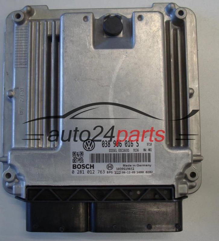 VOLKSWAGEN T5 1.9 TDI 038906016S, 038 906 016 S, BOSCH 0281012763, 0 281 012 763, DIESEL EDC16U31