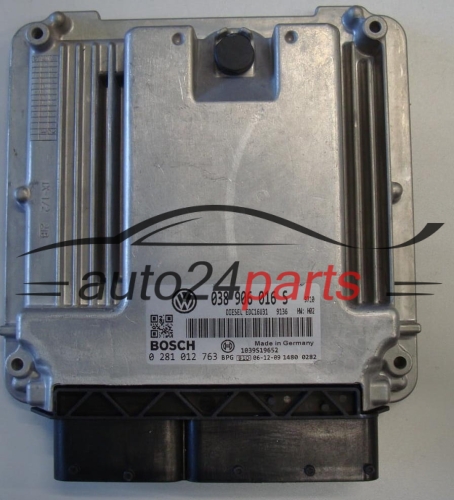 VOLKSWAGEN T5 1.9 TDI 038906016S, 038 906 016 S, BOSCH 0281012763, 0 281 012 763, DIESEL EDC16U31