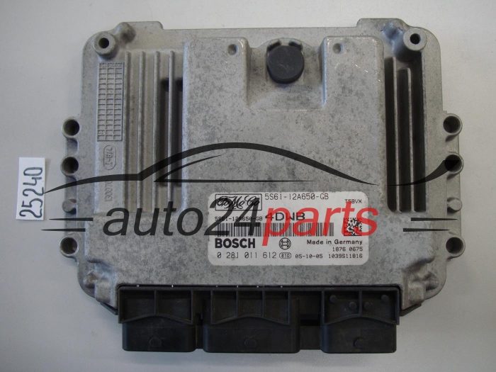 KOMPUTER STEROWNIK SILNIKA FORD FIESTA 1.6 TDCI BOSCH 0 281 011 612, 0281011612, FoMoCo 5S61-12A650-GB, 5S6112A650GB, 4DWB