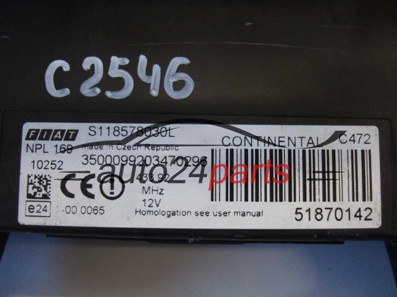 Moduł komfortu BSI Fiat Panda S118578030L 51870142 – zdjęcie 3