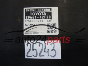 TOYOTA RAF 4 89661-42F20, 8966142F20, 175800-9281, 1758009281