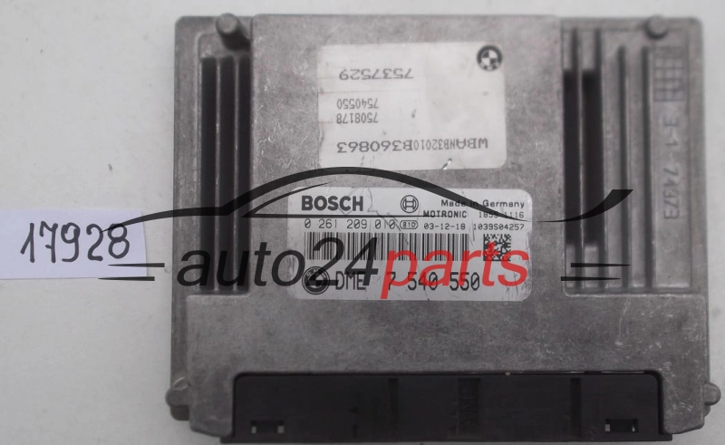 KOMPUTER STEROWNIK SILNIKA BMW E65 E66 645 BOSCH 0 261 209 010,  DME 7 540 550