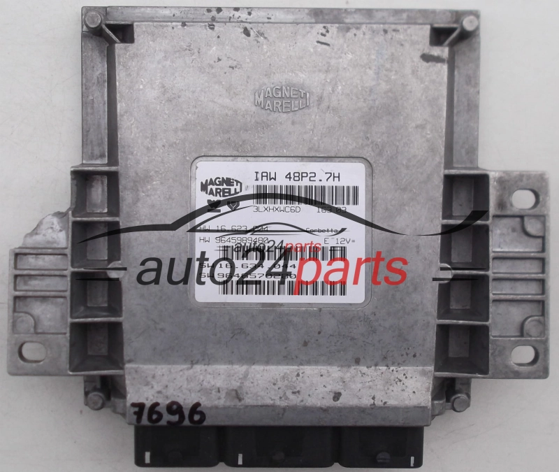 CALCULATEUR MOTEUR CITROEN C2 PEUGEOT 206 MAGNETI MARELLI IAW 48P2.7H, IAW48P27H, HW 16.623.004, 16623004, 9645989480, SW 16.634.044, 16634044, 9646570280