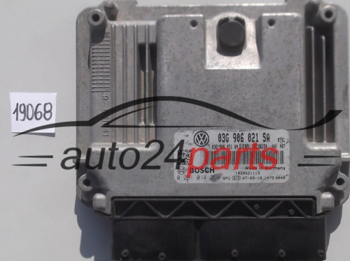 KOMPUTER STEROWNIK SILNIKA SEAT LEON 1.9 TDI BOSCH 0 281 014 256, 0281014256, 03G 906 021 SA, 03G906021SA, EDC16U34