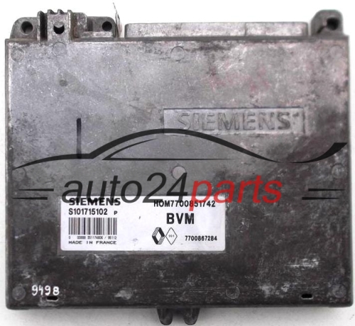 CENTRALINA DO MOTORE RENAULT, SIEMENS S101715102P, HOM7700851742, 7700851742
