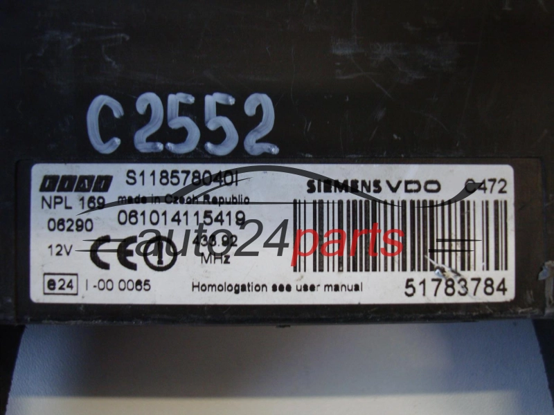 BSI FIAT PANDA 51783784, S118578040I