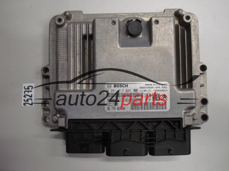 KOMPUTER STEROWNIK SILNIKA CITROEN PEUGEOT BOSCH 0281017863, 0 281 017 863, 9677006780