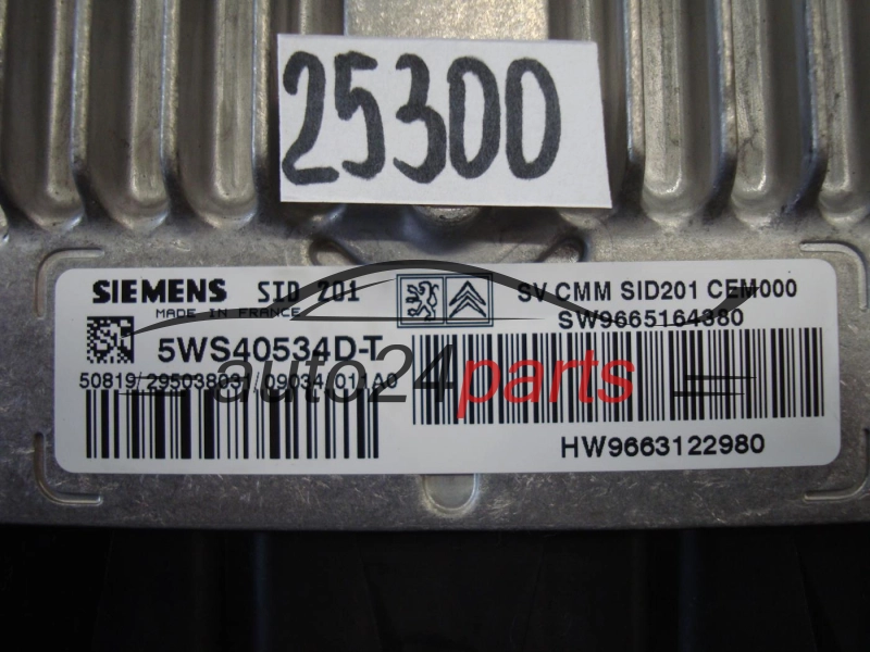 Sterownik silnika Citroen C5 2.7 HDI 5WS40534DT 9665164380 – zdjęcie 2