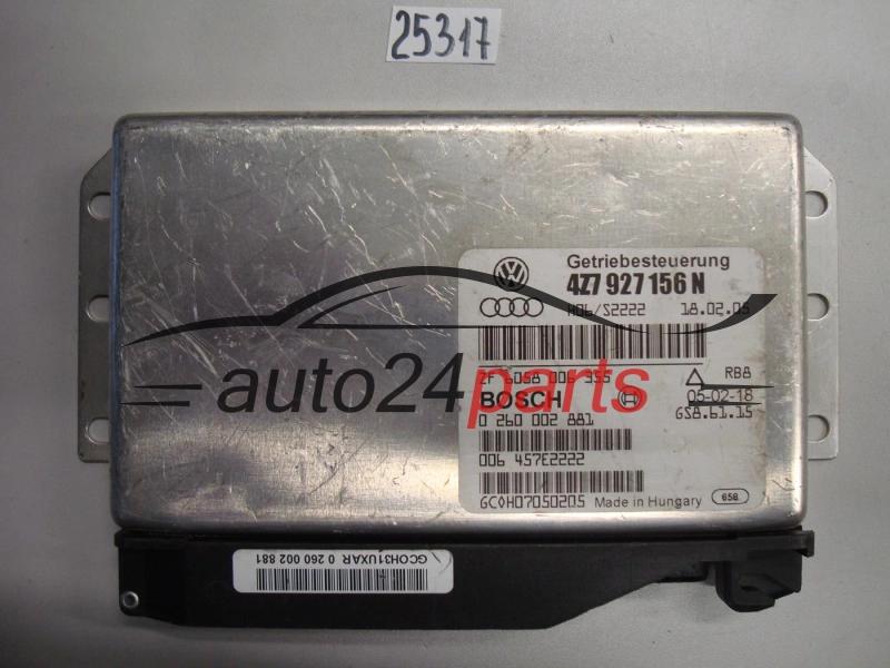 Sterownik skrzyni automatycznej Audi 0260002881 4Z7927156N