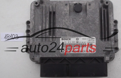 KOMPUTER STEROWNIK SILNIKA FIAT DOBLO 1.9 JTD, BOSCH 0 281 012 865, 0281012865, 51798819