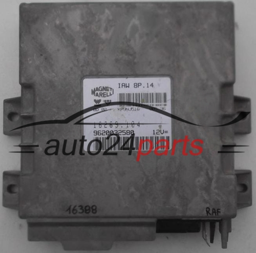 CALCULATEUR MOTEUR PEUGEOT 406 MAGNETI MARELLI IAW 8P.14, IAW8P14, 16269.104, 16269104, 9620032580