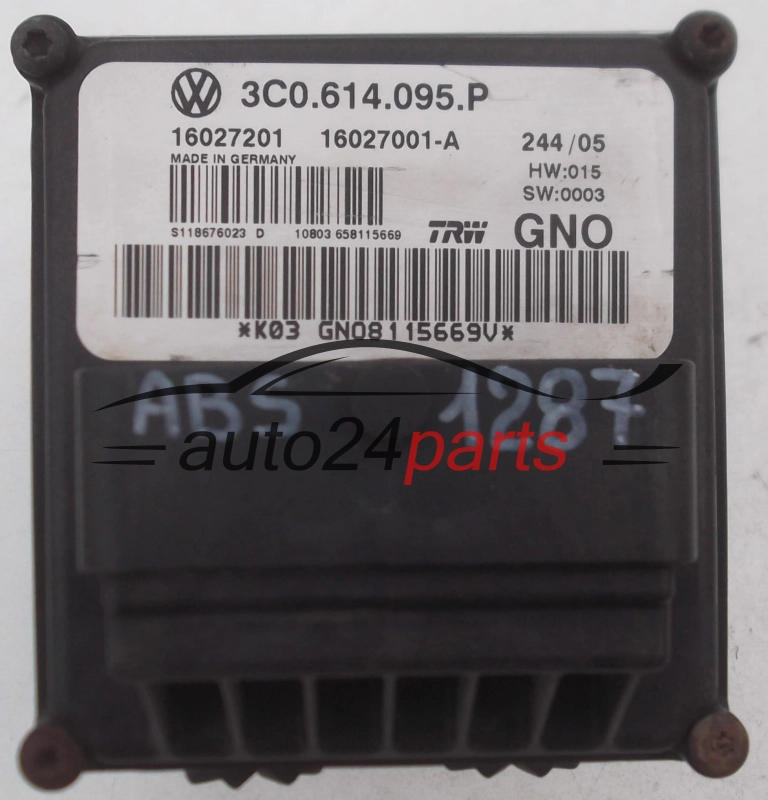 ABS PUMP VOLKSWAGEN PASSAT 3C0.614.095.P, 3C0614095P, TRW 16027001-A,  16027201, S118676023D