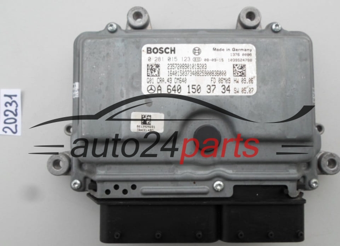 KOMPUTER STEROWNIK SILNIKA MERCEDES 2.0 CDI BOSCH 0 281 015 123, 0281015123, A 640 150 37 34, A6401503734, CRA.43