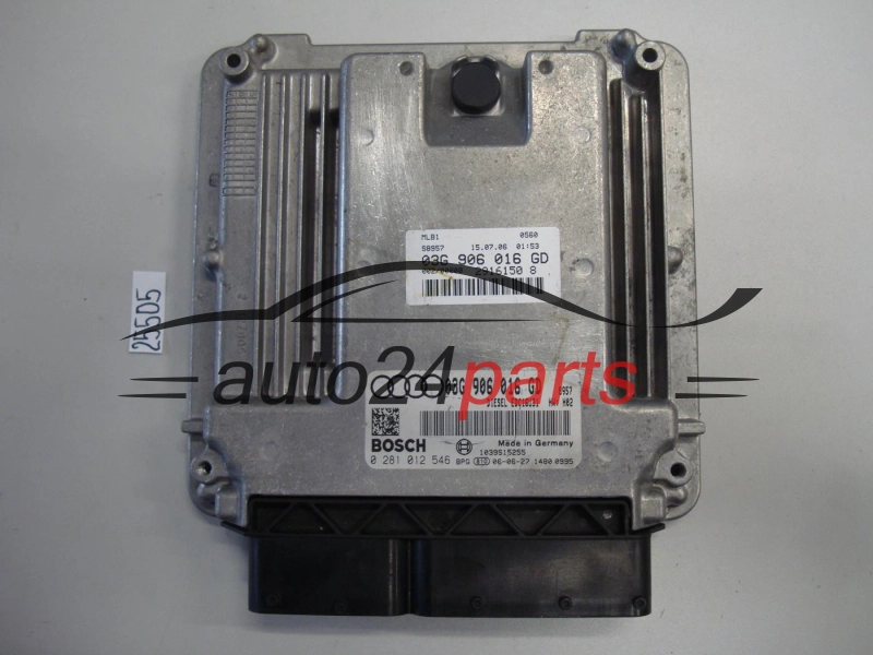 KOMPUTER STEROWNIK SILNIKA AUDI A4 1.9 TDI 03G906016GD, 03G 906 016 GD, BOSCH 0281012546, 0 281 012 546, DIESEL EDC16U31 9577 1039S18148