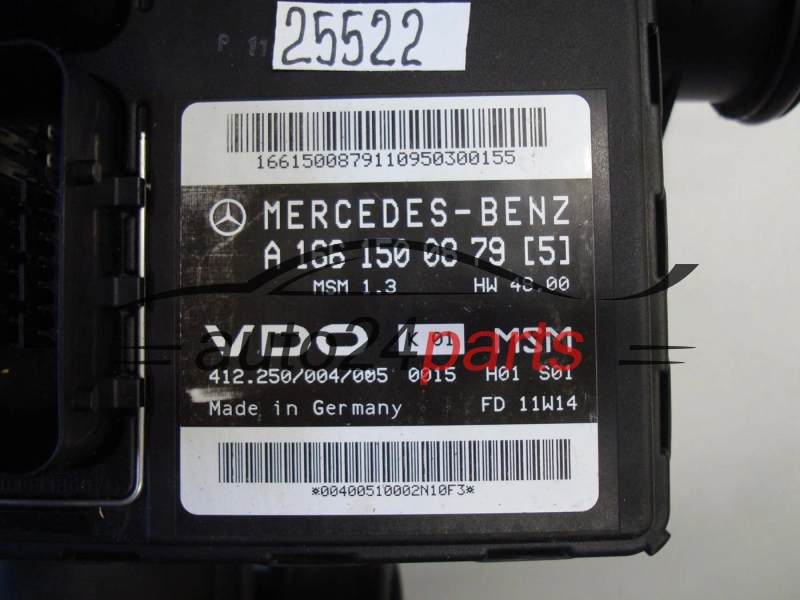 KOMPUTER STEROWNIK SILNIKA MERCEDES W168 VDO 412.250/004/005, 412250004005, A 166 150 08 79 (5), A1661500879