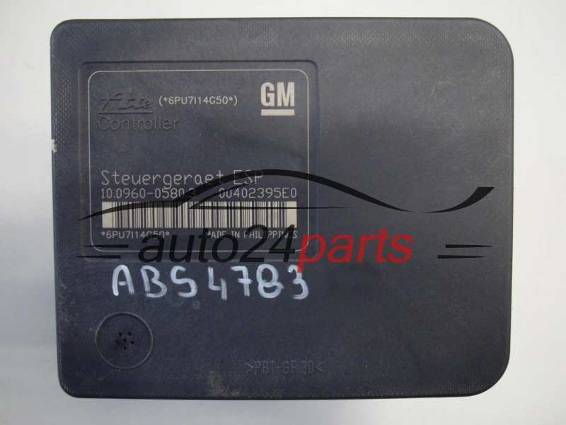 OPEL ASTRA H 13246538, 10.0960-0580.3, 10096005803