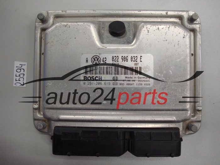 KOMPUTER STEROWNIK SILNIKA VW VOLKSWAGEN GOLF IV 4 V6 VR6 2.8 022 906 032 E, 022906032E, BOSCH 0 261 206 619, 0261206619, 26SA7177
