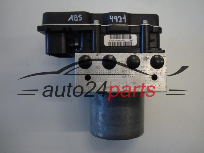 Pompe ABS et calculateur AUDI BOSCH 0 265 239 452, 0265239452, 8K0614517GT, 8K0907379CN