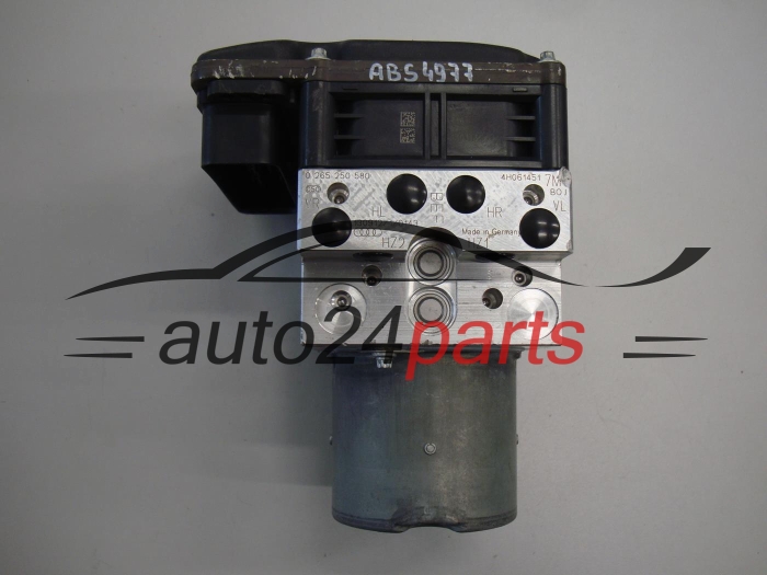 Pompe ABS et calculateur AUDI BOSCH 0265250580, 4H0614517M, 4H0907379P, 0265960465