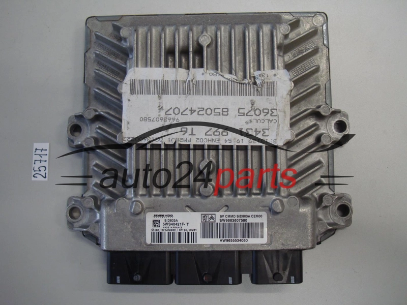 Sterownik silnika Citroen Peugeot 1.6 HDI 5WS40421FT SW9663607580 – zdjęcie 3