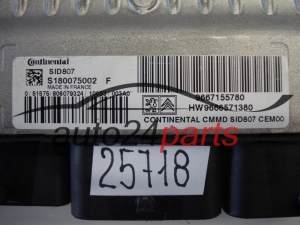 Sterownik ECU Continental SID807 S180075002 F 9667155780 9666571380