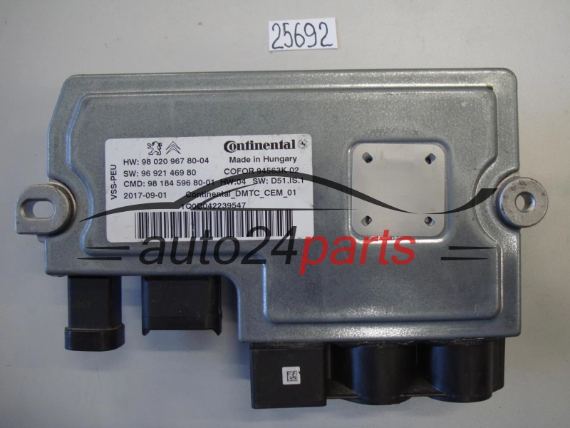 START STOP CITROEN PEUGEOT 9692146980, 9802096780-04, 9818459680-01