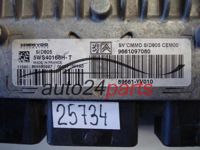 Sterownik silnika Citroen Peugeot 1.4 HDI 5WS40168HT 9661097080 – zdjęcie 2
