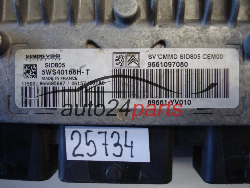 Sterownik silnika Citroen Peugeot 1.4 HDI 5WS40168HT 9661097080 – zdjęcie 2