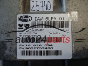 KOMPUTER STEROWNIK SILNIKA PEUGEOT 206 Magneti Marelli IAW 6LPA.01, IAW6LPA01, SW 9652757480, HW 9649578780
