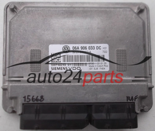 KOMPUTER STEROWNIK SILNIKA VOLKSWAGEN SIEMENS VDO 5WP40245 01, 5WP4024501, 06A 906 033 DC, 06A906033DC