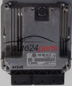 MOTORSTEUERGERÄT ECU STEUERGERÄT VW VOLKSWAGEN T5 2.5 TDI 070906016EC, 070 906 016 EC, BOSCH 0281014893, 0 281 014 893, DIESEL EDC16U31 2539 1039S26400